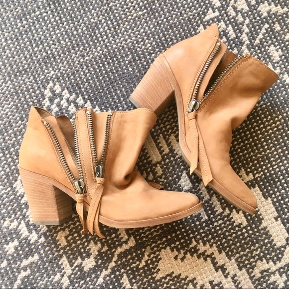 Dolce Vita Tan Leather Heeled Booties 6.5 - Picture 5 of 8